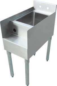 Stainless Steel Blender Station with Galvanized Leg and Plastic Bullet Foot