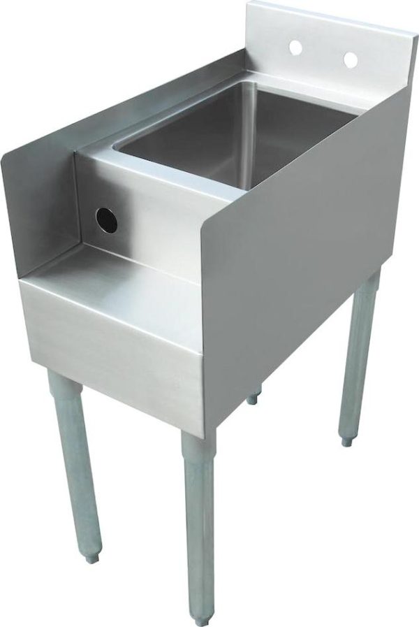 Stainless Steel Blender Station with Galvanized Leg and Plastic Bullet Foot