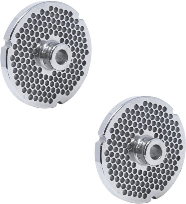 European Style #32 stainless steel plate with hub, 4.8mm (3/16″) – three notches/ round