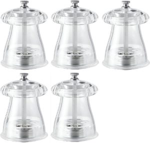 4" Crystal-shaped Pepper Mill Acrylic Resin