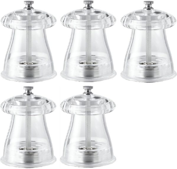4" Crystal-shaped Pepper Mill Acrylic Resin