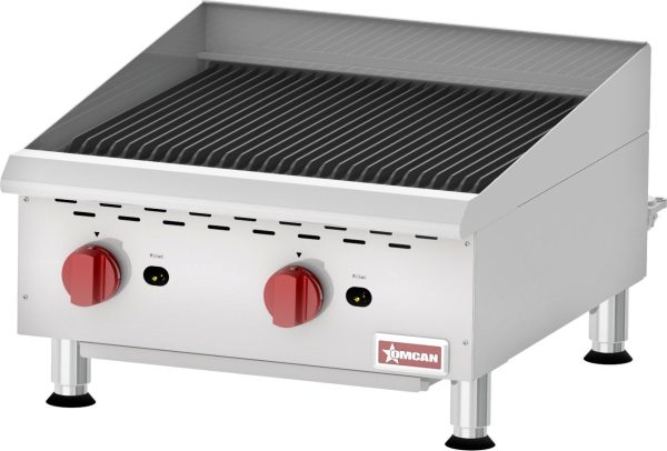Elite 24″ Countertop Radiant Gas Charbroiler 2 Burners, 80,000 BTU