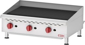 Elite 36″ Countertop Radiant Gas Charbroiler, 3 Burners, 120,000 BTU
