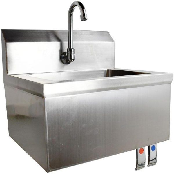 Fabricated Hand Sink with Knee Valve Assembly