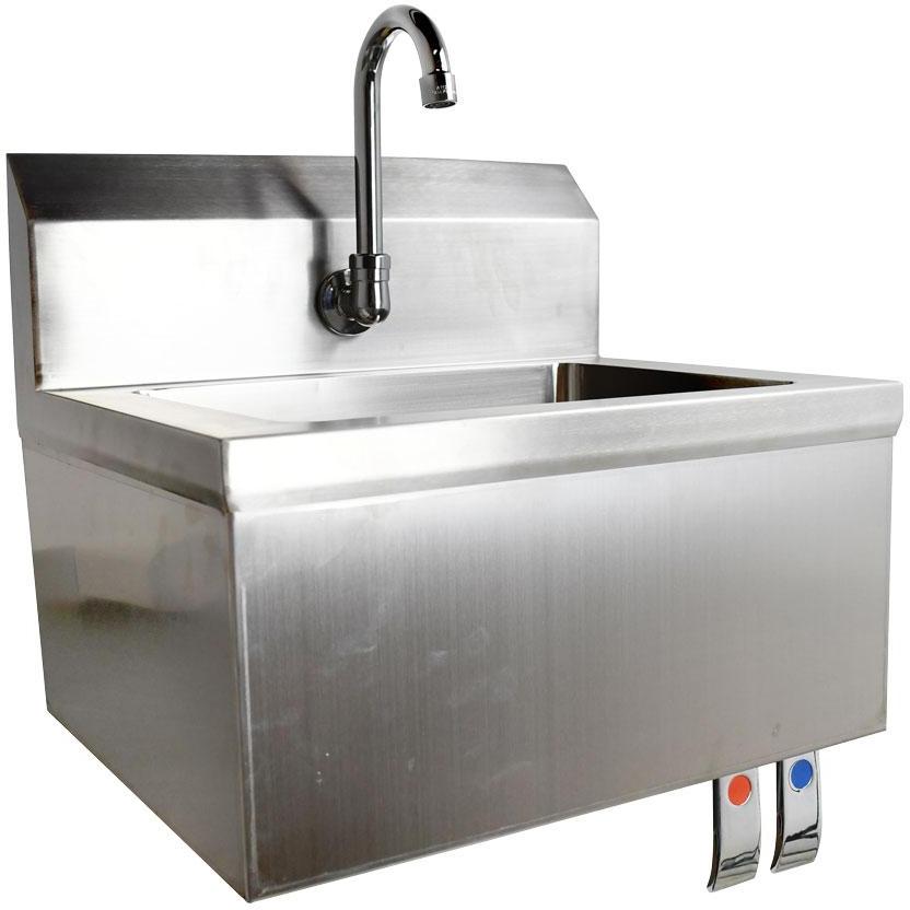 Fabricated Hand Sink with Knee Valve Assembly Fabricated Hand Sink with Knee Valve Assembly