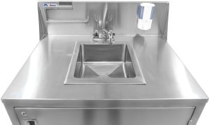 Portable Hand Sink with Backsplash and Water Heater Tank and Pump