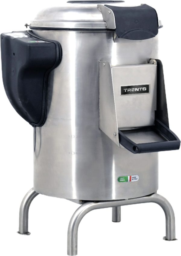 Trento 66 lbs. Potato Peeler with Microswitch and Floor Water Discharge – 220V, 1Ph, 1.2HP