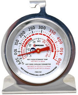 Oven Thermometer with Built-in Hanging Hook and Standing Panel