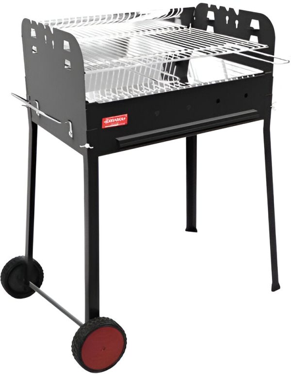 Painted Steel Charcoal BBQ Grill Stainless Steel Brazier and Panel