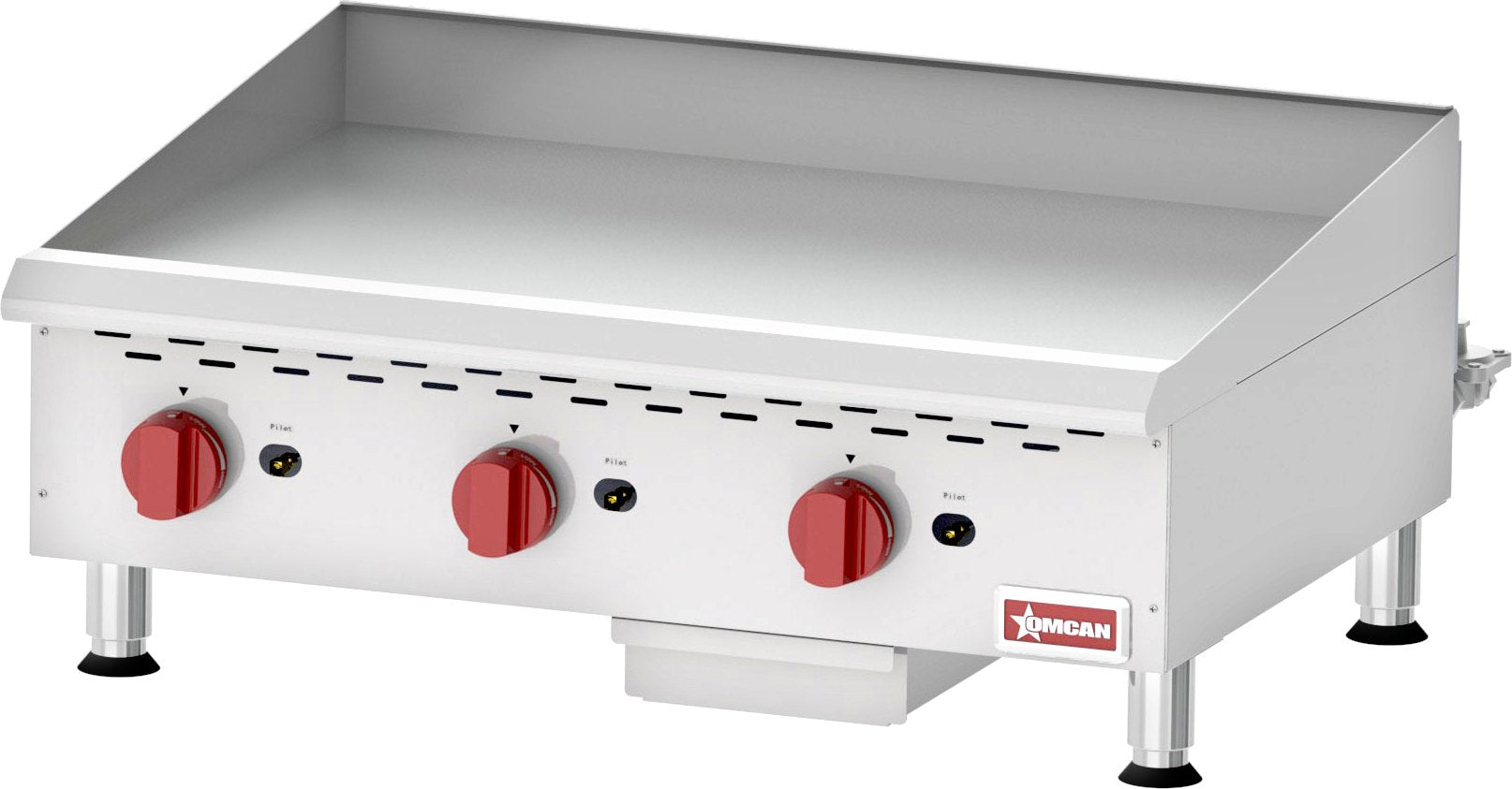 36″ Countertop Gas Griddle 3 Burners with Manual Control, 90,000 BTU 36″ Countertop Gas Griddle 3 Burners with Manual Control, 90,000 BTU