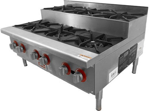 36″ Step-Up Hot Plate with 6 Burners