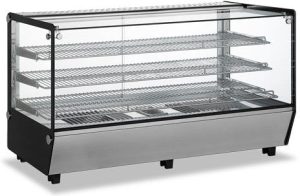 60" Countertop Display Warmer, 3 Shelves, Square Glass, Full-Service, 9 cu.ft. (252 L) Capacity – 110V, 1650W