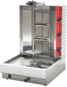 Doner Kebab Machine / Vertical Broiler / Shawarma Grill with 4 burners and 100 lb capacity – Natural Gas/Liquid Propane