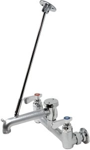 Wall Mounted Mop Sink Faucet With 6 1/2″ Swing Spout, 8″ Centers