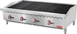 48″ Countertop Radiant Gas Charbroiler, 4 burners, 140,000 BTU