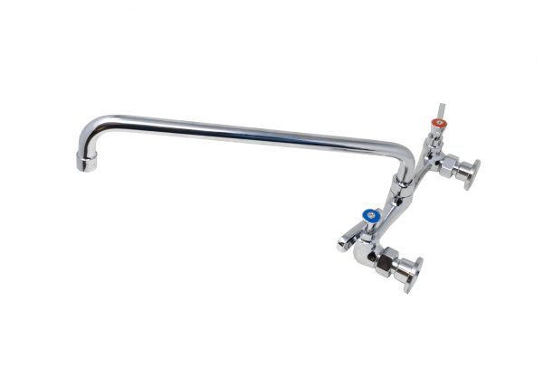 Splash Mounted Faucet with 16″ Swing Spout and 8″ Centers