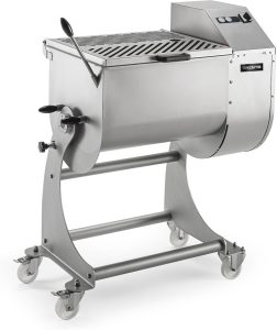 Trento 397 lb. (180 kg) Heavy-Duty Stainless Steel Electrical Meat Mixer with Two Mixing Arms – 220V, 3Ph 1.5HP (1100W)