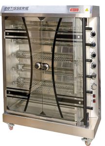 46" Electric Rotisserie Grill, 6 Spits, up to 36 Chicken Capacity - 220 V, 3 Ph+N, 12kW
