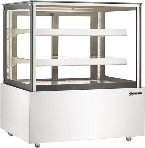 48" Floor Display Warmer, 2 Shelves, Square-Glass Front, Full-Service, 16.4 cu.ft. (465 L) Capacity – 110V, 800W