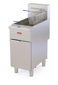 50 lbs. Open Pot Natural Gas Fryer Floor Model - 122,000 BTU
