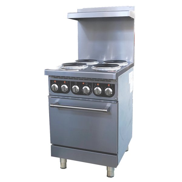 24” Commercial Electric Range with 4 Burners and Standard Oven – 208V, 13kW, 3Ph