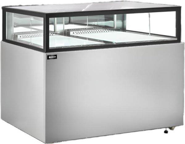 60” x 32” Flat Top Refrigerated Showcase, 16.7 cu.ft. (474 L), Stainless Steel