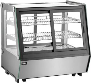 48” Two (2) Shelf Refrigerated Self-service Countertop Display Case, 7.06 cu. ft. (200 L), Black