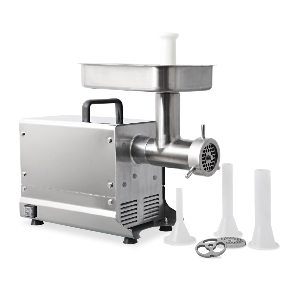 #32 Commercial Medium-Duty Stainless Steel Meat Grinder with 1.5 HP #32 Commercial Medium-Duty Stainless Steel Meat Grinder with 1.5 HP