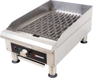 14″ Electric Charbroiler with Grill and Griddle Plate Attachments – 3.6 KW, 240 V