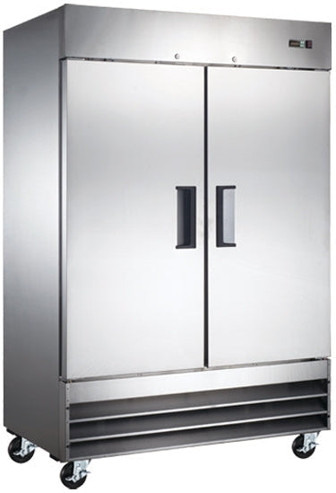 54″ Two (2) Door Reach-in Freezer, 47 cu.ft. (1330 L), Stainless Steel