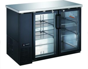 49" Two (2) Glass Door Back Bar Cooler with Lock, 11.8 cu.ft. (335 L)