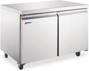 36″ Two (2) Door Undercounter Refrigerator, 8.7 cu. ft (246 L), Stainless Steel