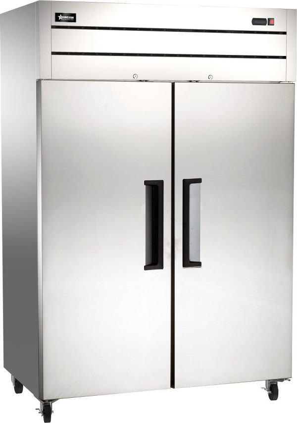 54″ Two (2) Door Top-Mounted Reach-in Freezer, 43.1 cu.ft. (1220 L), Stainless Steel