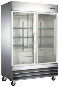 54″ Two (2) Glass Door Reach-In Refrigerator, 47 cu.ft. (1330 L), Stainless Steel