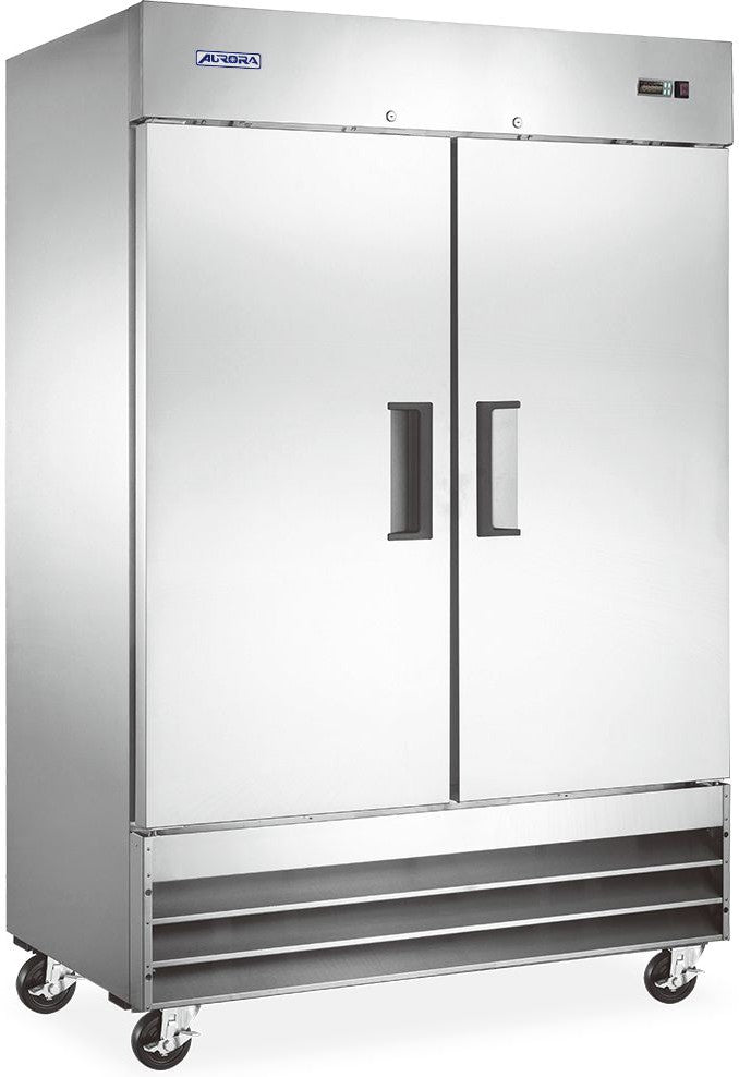 Aurora 54″ Two (2) Door Reach-in Freezer, 41 cu.ft. (1169 L), Stainless Steel Aurora 54″ Two (2) Door Reach-in Freezer, 41 cu.ft. (1169 L), Stainless Steel