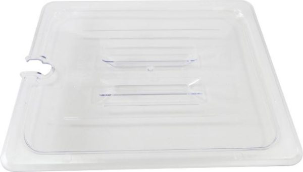 Polycarbonate Half-Size Clear Slotted Cover for Food Pan