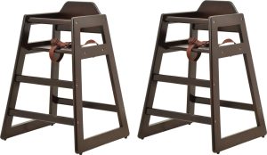 Commercial Mahogany Wooden High Chair