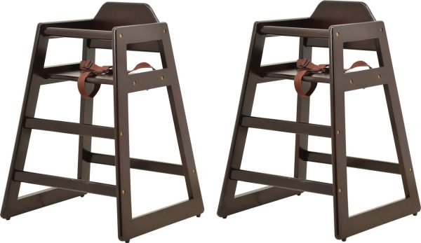 Commercial Mahogany Wooden High Chair