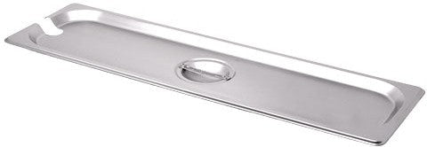 Half-Size Long Slotted Stainless Steel Steam Table Pan Cover