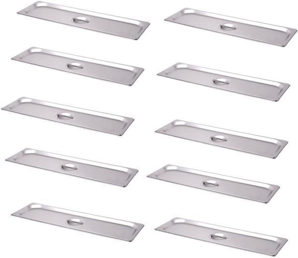 Half-Size Long Solid Stainless Steel Steam Table Pan Cover