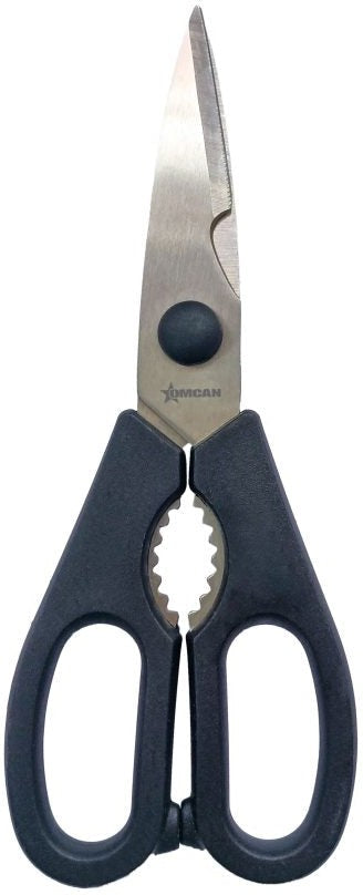 8 3/8″ Stainless Steel All-Purpose Detachable Kitchen Shears with Black Polypropylene Handles