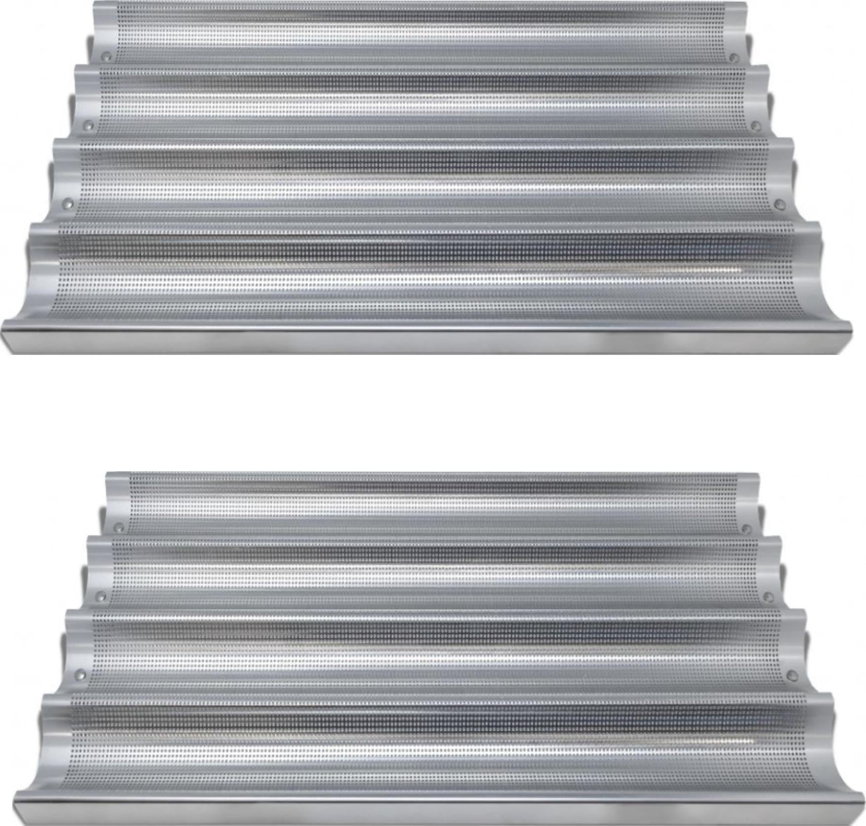 26″ x 18″ Baguette/French Bread Pan, Glazed Aluminum, 4-Loaf 26″ x 3-7/8″ Compartments 26″ x 18″ Baguette/French Bread Pan, Glazed Aluminum, 4-Loaf 26″ x 3-7/8″ Compartments