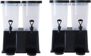 2 x 12 qt Double Tank Juice Beverage Dispenser Rectangular – NSF