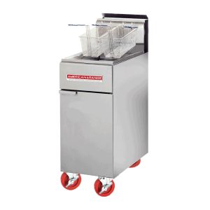 American Range AF-35/50 50 Lbs. Natural Gas Commercial Floor Deep Fryer - 120,000 BTU