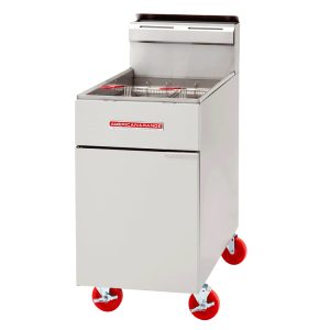 American Range AF-75 75 Lbs. Natural Gas Commercial Floor Deep Fryer - 160,000 BTU