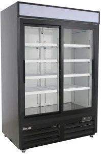 Celcold CR48SGDM 54" Sliding Glass 2-Door Merchandising Refrigerator - 48 Cu. Ft.