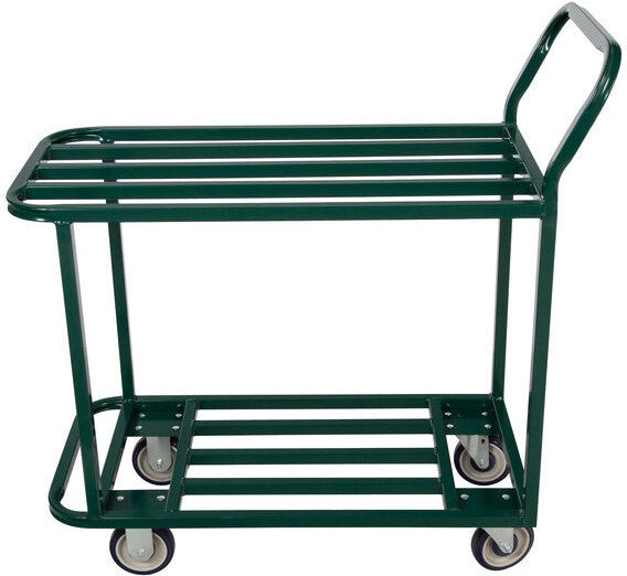 Winholt - 18" Stainless Steel Stocking and Marking Cart with 2 Shelves - 110 Winholt - 18" Stainless Steel Stocking and Marking Cart with 2 Shelves - 110