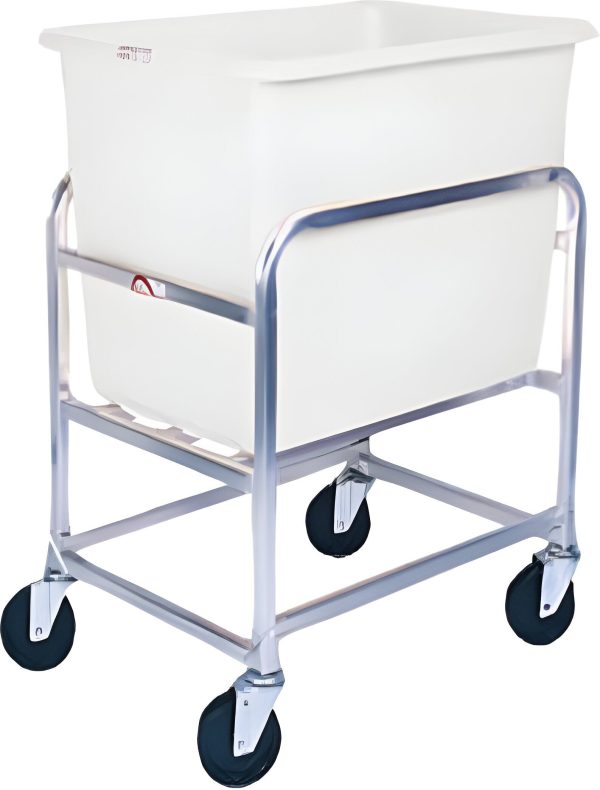 Winholt - 6 Bushel White Tub Stainless Steel Bulk Mover - 30-6-SS-WH