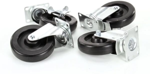 American Range - 6" Stem Casters With Brake, Pack of 6 - A35120