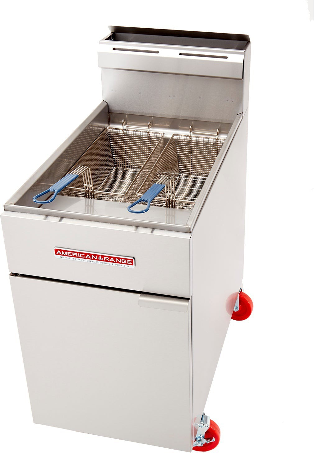 American Range - 19.5" High Efficiency Gas Fryer with 4 Burners, Stainless Steel - AF-75 American Range - 19.5" High Efficiency Gas Fryer with 4 Burners, Stainless Steel - AF-75